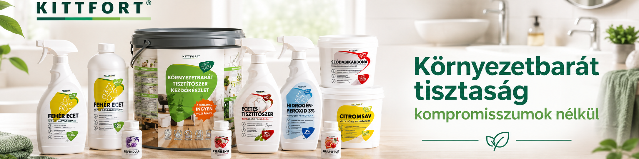 Környezetbarát tisztaság kompromisszumok nélkül – Ismerje meg a Kittfort Eco Home termékcsaládot!